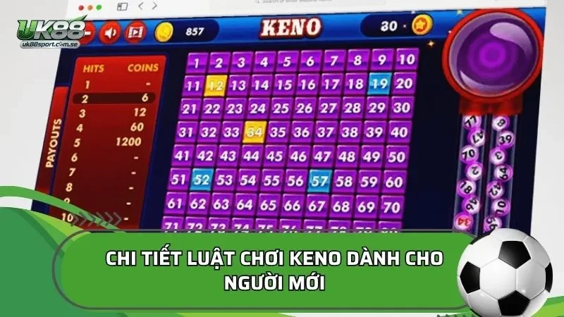 Chi tiết luật chơi keno dành cho người mới